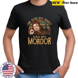 One does not simply walk into Mordor, LOTR Funny Gift Sunset Vintage shirt