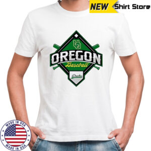Oregon Ducks White Big Ten Baseball logo shirt