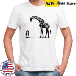 Penguin And Giraffe Tall And Small T-Shirt
