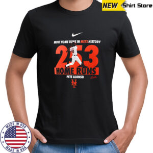 Pete Alonso New York Mets home run record shirt