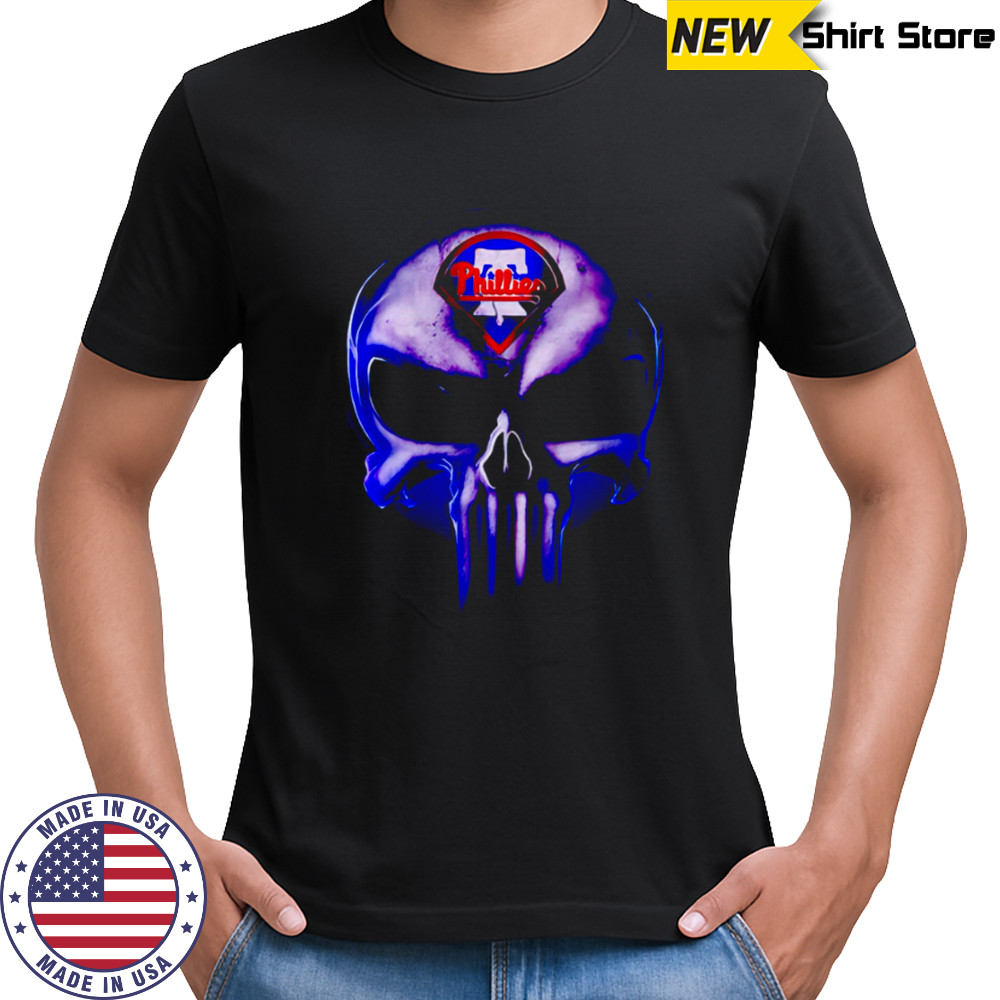 Philadelphia Phillies Baseball Punisher Skull shirt