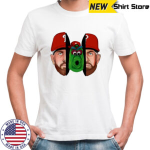 Philly split personality Bryce and Phanatic vintage baseball shirt