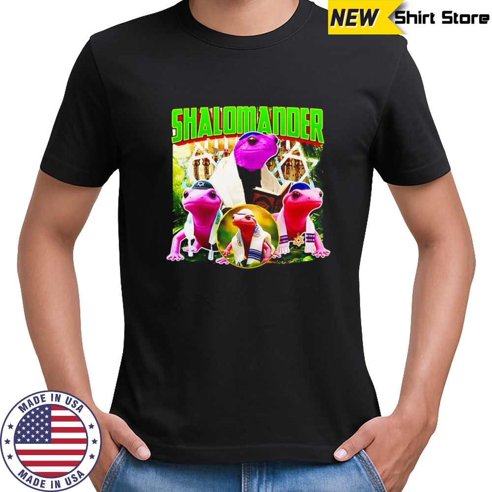 Pink Shalomande Jewish salamander shirt