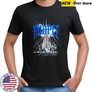 Purple City Skyline lighting shirt