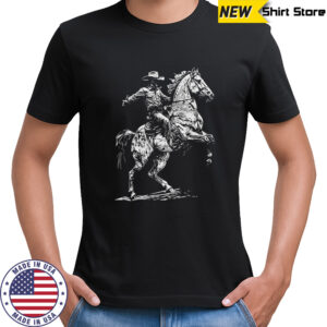 Retro western Rodeo cowboy graphic shirt