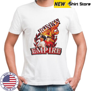 Roman Empire fire graphic shirt