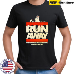 Run away rabbit of Caerbannog music festival summer 892ad cartoon shirt