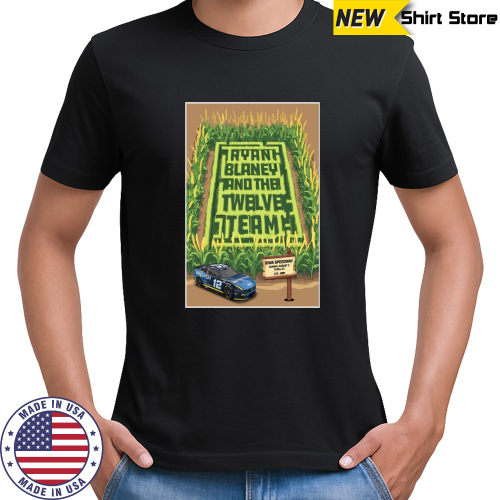 Ryan Blaney 2025 NASCAR Cup Series Iowa Speedway Race Poster T-Shirt