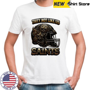 Saints They Not Like Us Game Day Football Helmet shirt
