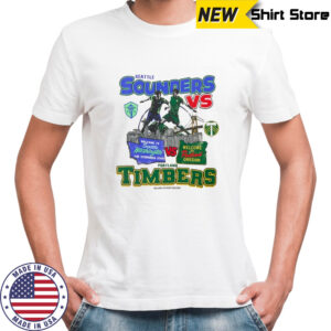 Seattle Sounders vs Portland Timbers graphic shirt