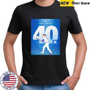Shohei Ohtani 40 home runs Los Angeles Dodgers poster shirt