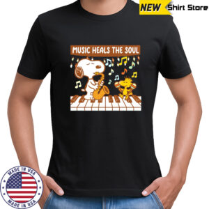 Snoopy and Woodstock Music Heals The Soul shirt