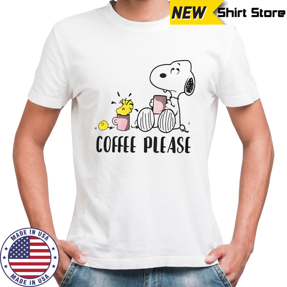Snoopy Woodstock Coffee Please T-Shirt
