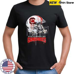 South Carolina gamecocks dripping football helmet shirt