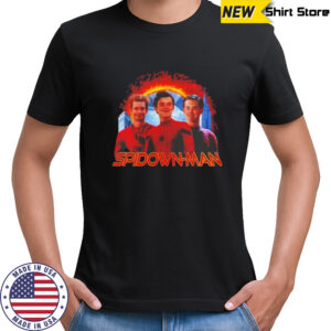 Spidown-man Down x Spider-man parody shirt