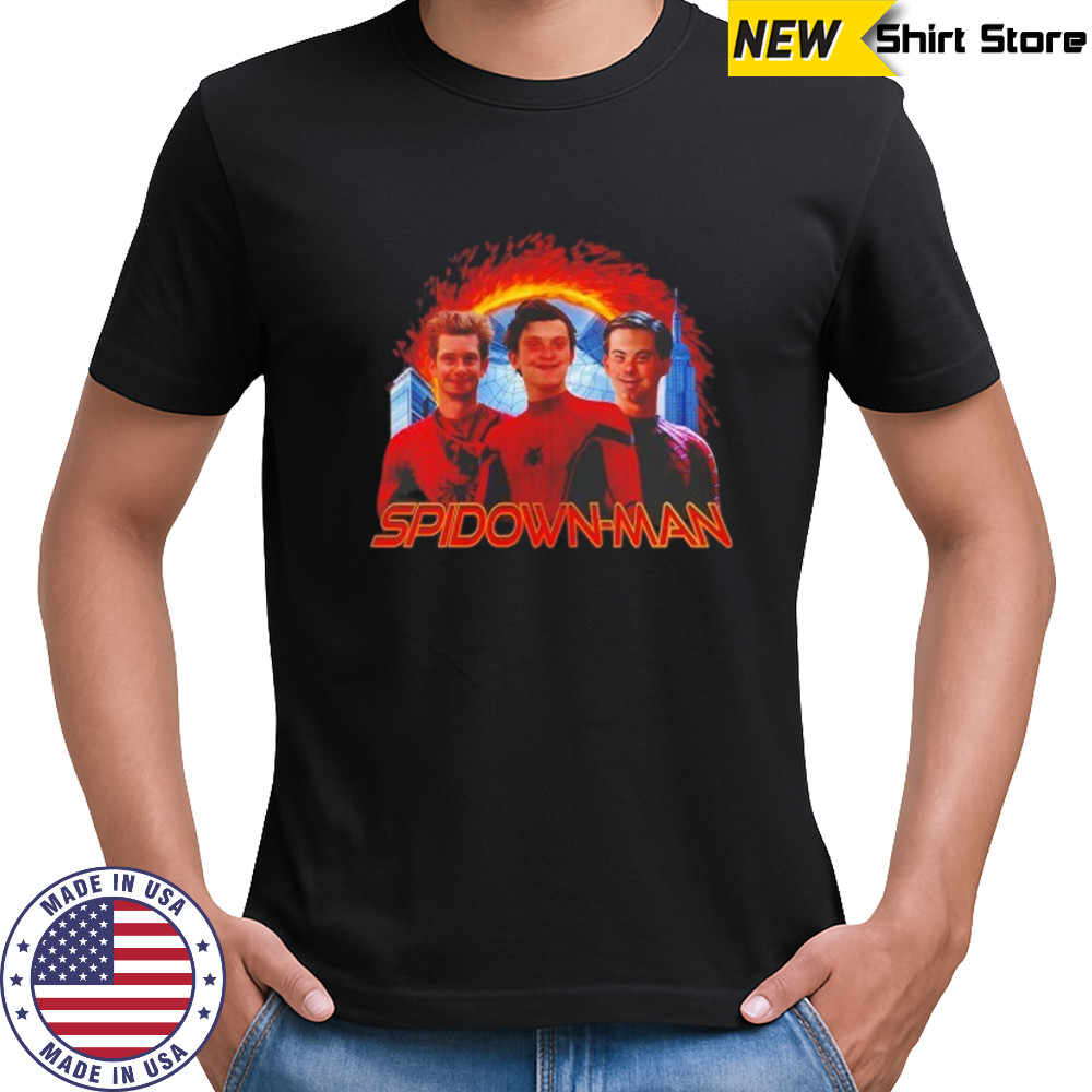 Spidown-man Down x Spider-man parody shirt