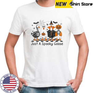Spooky Season Goose Halloween Just A Spooky Goose Funny Cute shirt