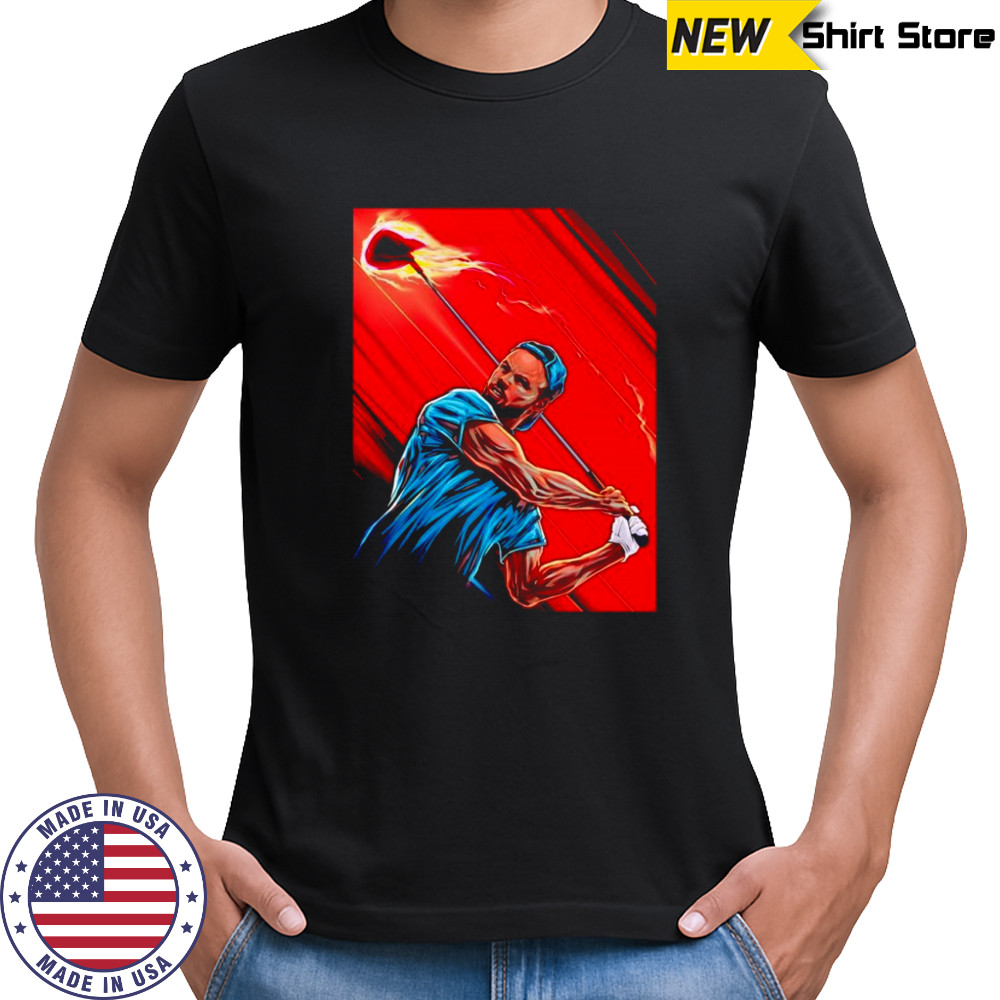 Stephen Curry Golden State Warriors NBA golf shooter graphic shirt