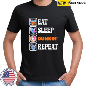 Stitch Eat Sleep Dunkin’ Repeat shirt