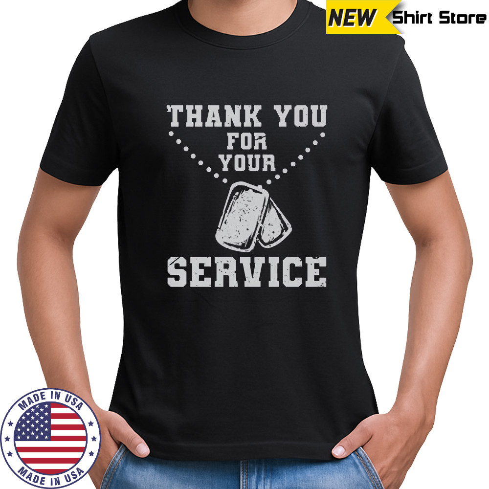 Thank You For Your Service Dog Tag T-Shirt