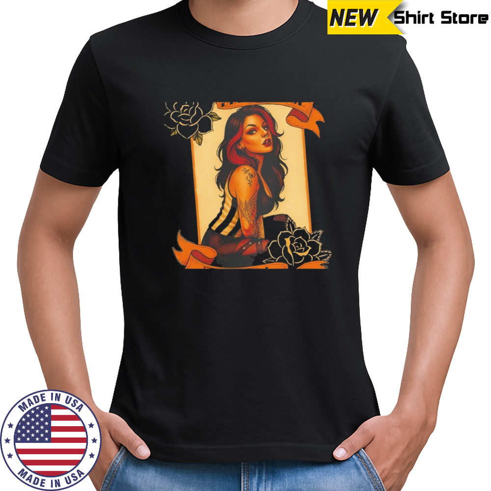 The Black rose fox fox pinup tattoo shirt