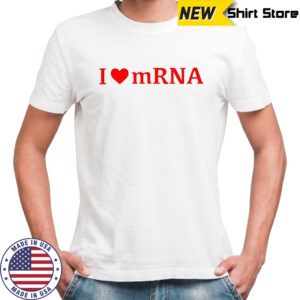 Trump I love mRNA funny political heart graphic shirt