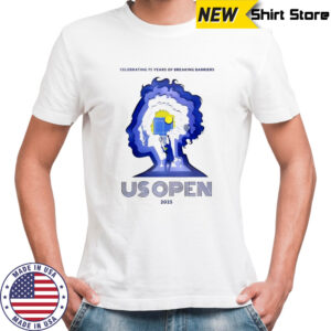 US Open tennis 2025 celebrating 75 years of breaking barriers shirt
