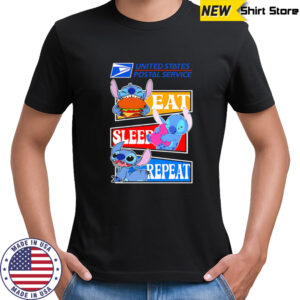 USPS eat sleep repeat stitch shirt