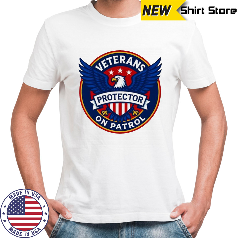 Veterans on patrol Protector Eagle logo shirt