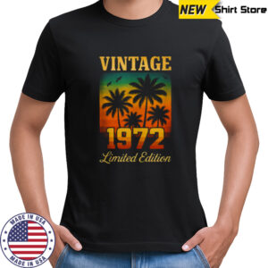 Vintage 1972 Limited Edition 53 Year Old Birthday Retro Palm Shirt