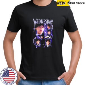 Wednesday purple collage shirt