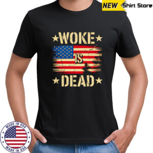 Woke Is Dead American Flag retro shirt