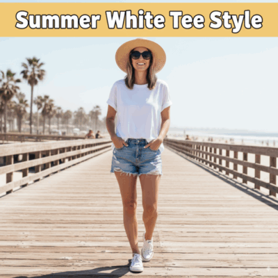 White Tee + Shorts (Summer)