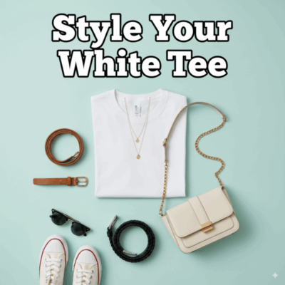 White Tee + Accessories (Styled Up)