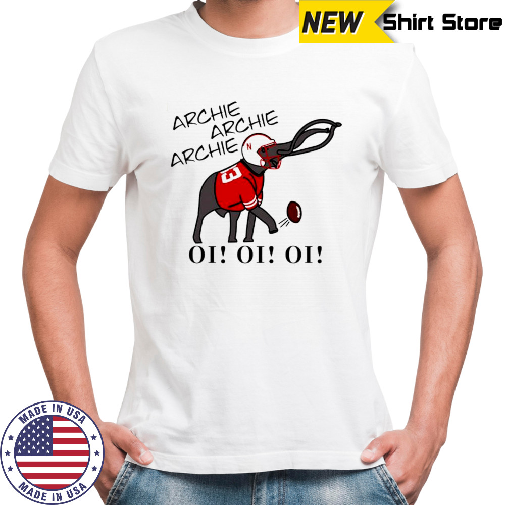 Archie Archie Archie Oi Oi Oi Nebraska Cornhuskers football shirt