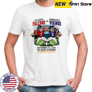 Atlanta Falcons vs Minnesota Vikings US Bank stadium mascot shirt