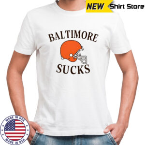 Baltimore Cleveland Sucks helmet shirt