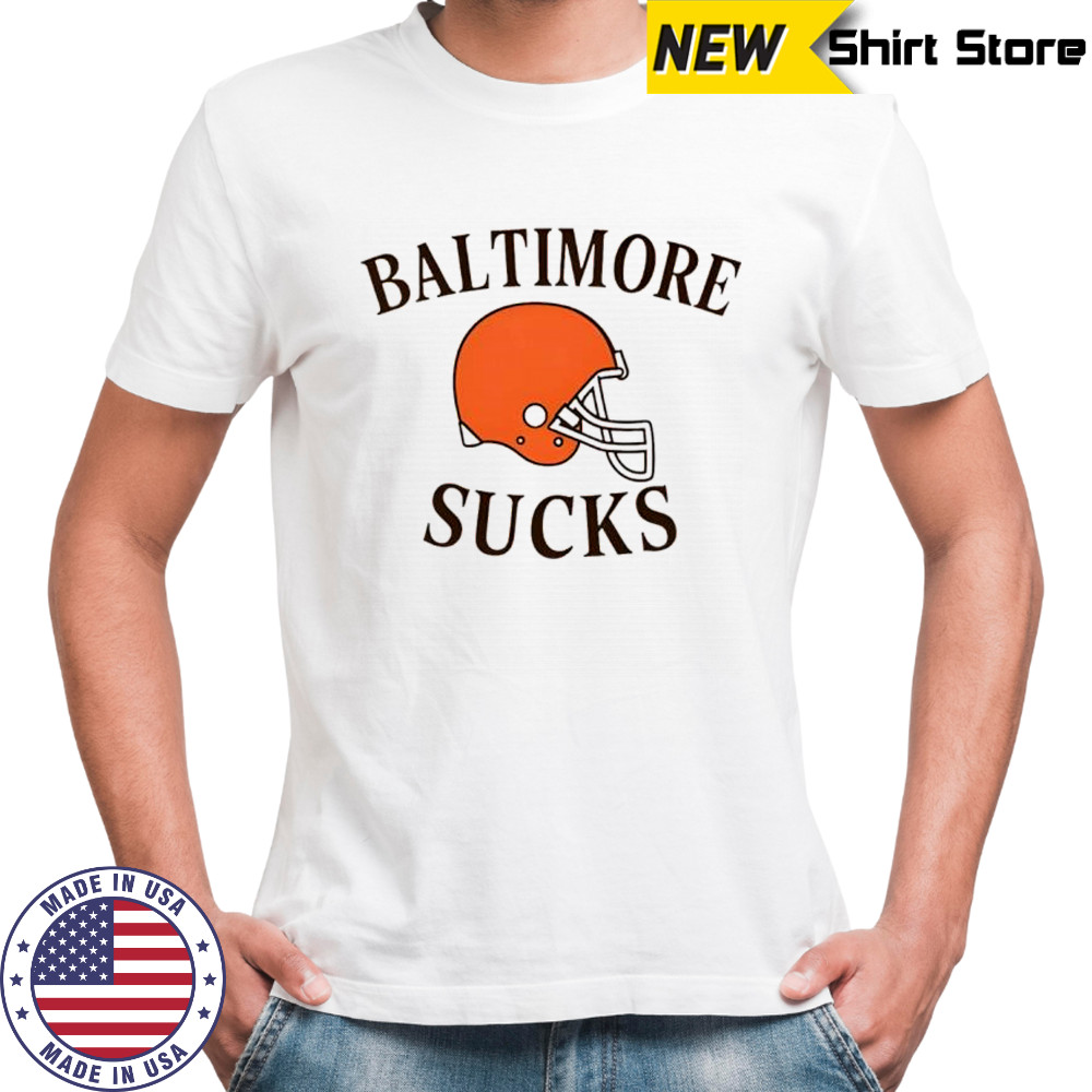 Baltimore Cleveland Sucks helmet shirt