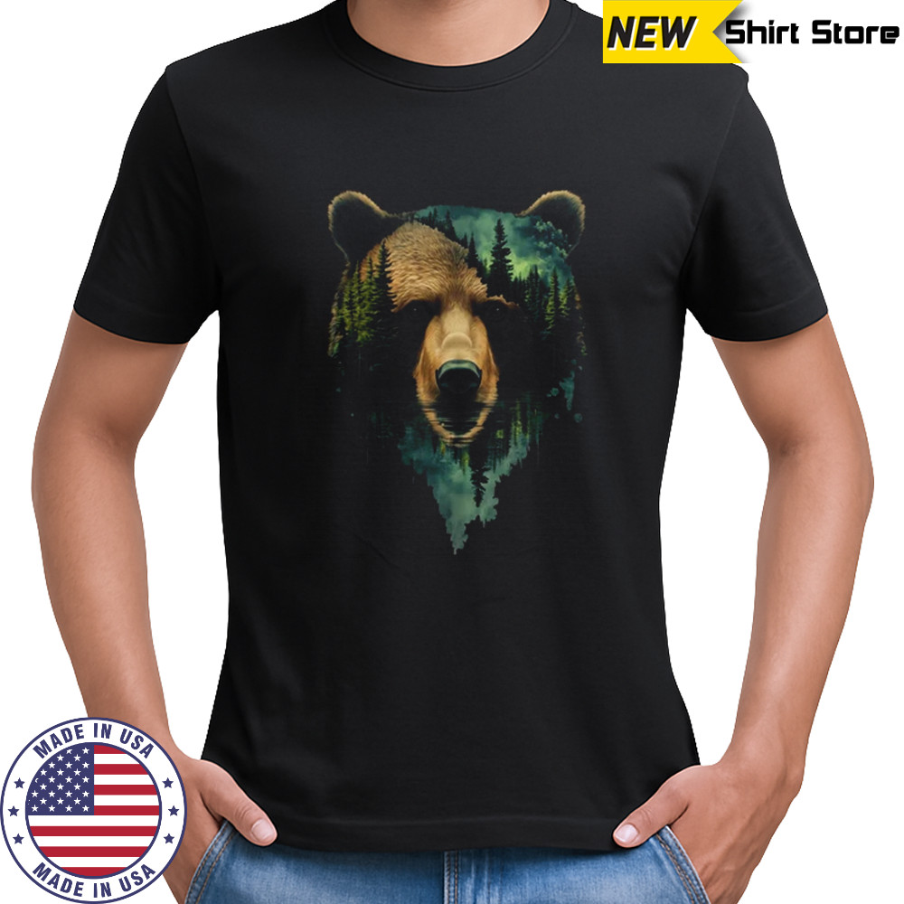 Bear Artwork Portrait Wildlife Forest Nature Lover Art shirt