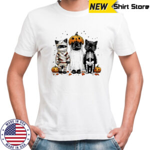 Black Cat Witch Scary Pumpkin Halloween shirt