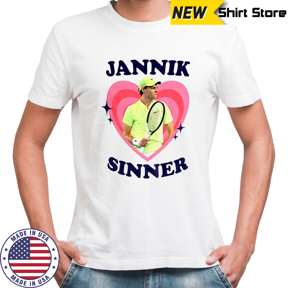 Bold Heart Jannik Sinner Tennis graphic shirt