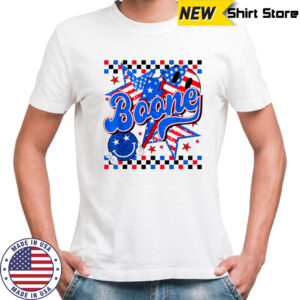 Boone checkered stars USA flag shirt