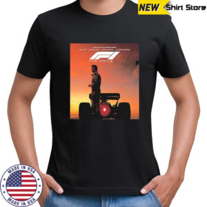 Brad Pitt F1 The Movie Starring Brad Pitt Only In Theaters June 27th 2025 T-shirt