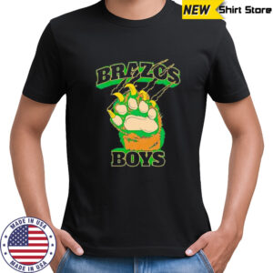 Brazos Boys big claw scratching text distressed shirt