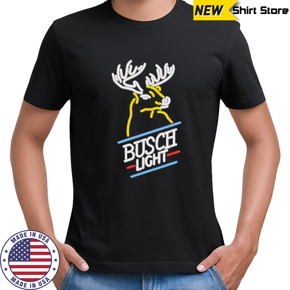 Busch Light Deer Buck Neon Beer shirt