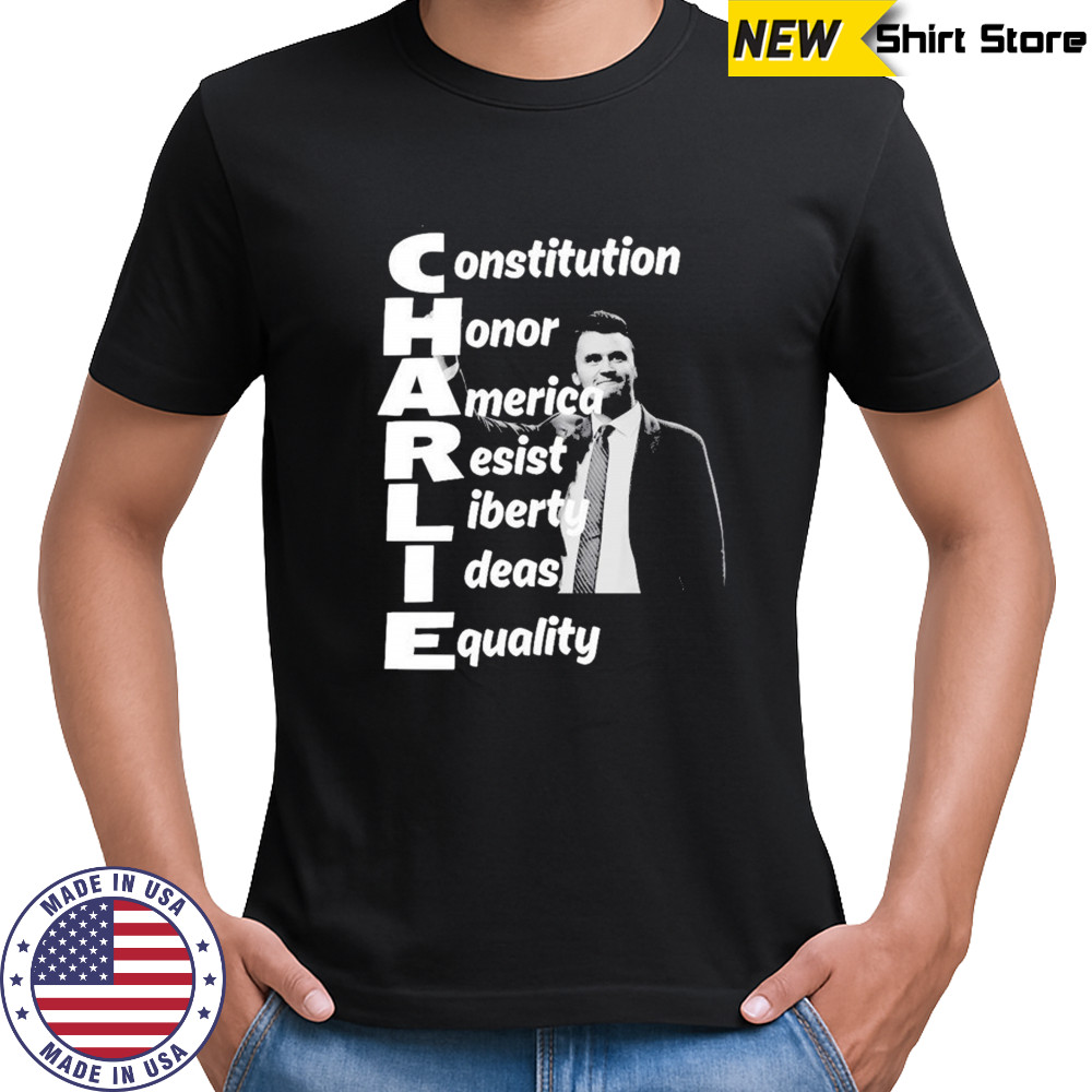 Charlie Kirk Constitution Honor America Resist Liberty Ideas Equality Assassination T-shirt Charlie Kirk Constitution Honor America Resist Liberty Ideas Equality Assassination T-shirt