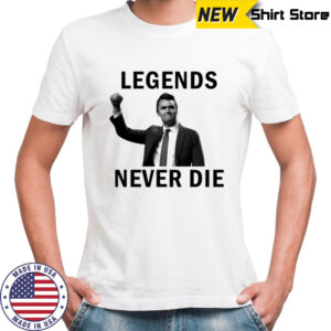 Charlie Kirk legends never die bold typography shirt