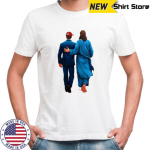 Charlie Krik red hat walking with Jesus assassination great American patriot shirt