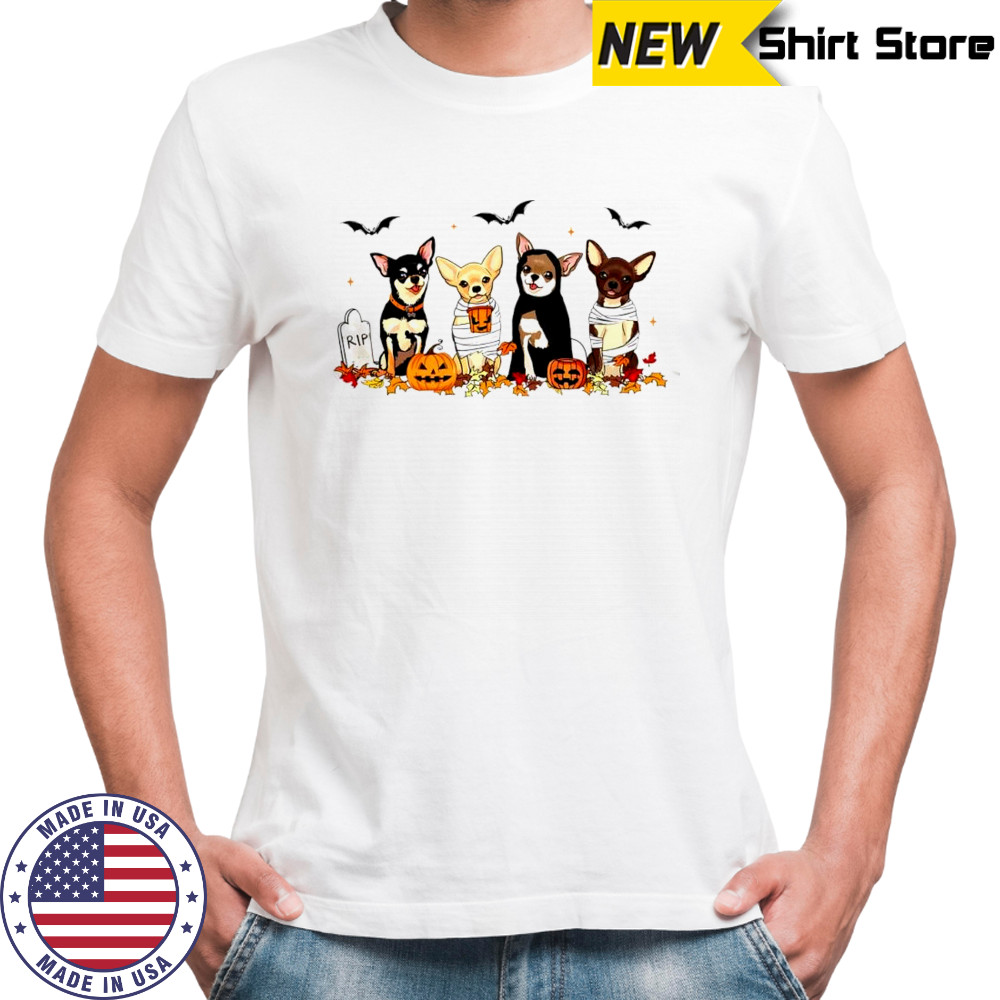 Chihuahua Ghost Dogs Pumpkin Halloween shirt