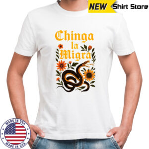 Chinga La Migra Snake Vintage Protest Abolish ICE Latino Rights shirt
